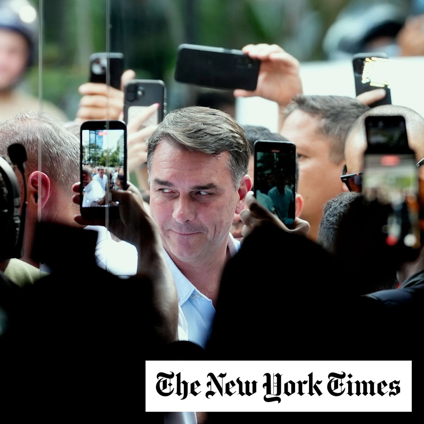 Opposition presidential candidate Sen. Flavio Bolsonaro arrives to meet with jiu-jitsu black belts as part of his campaign ahead of general elections in Sao Paulo.