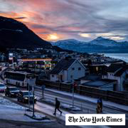 A view of Tromso, a Norwegian town in the Arctic Circle, where the tiny regional courthouse heard two cases against Russian citizens accused of flying unauthorized drones, Nov. 29, 2022.