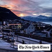 A view of Tromso, a Norwegian town in the Arctic Circle, where the tiny regional courthouse heard two cases against Russian citizens accused of flying unauthorized drones, Nov. 29, 2022.