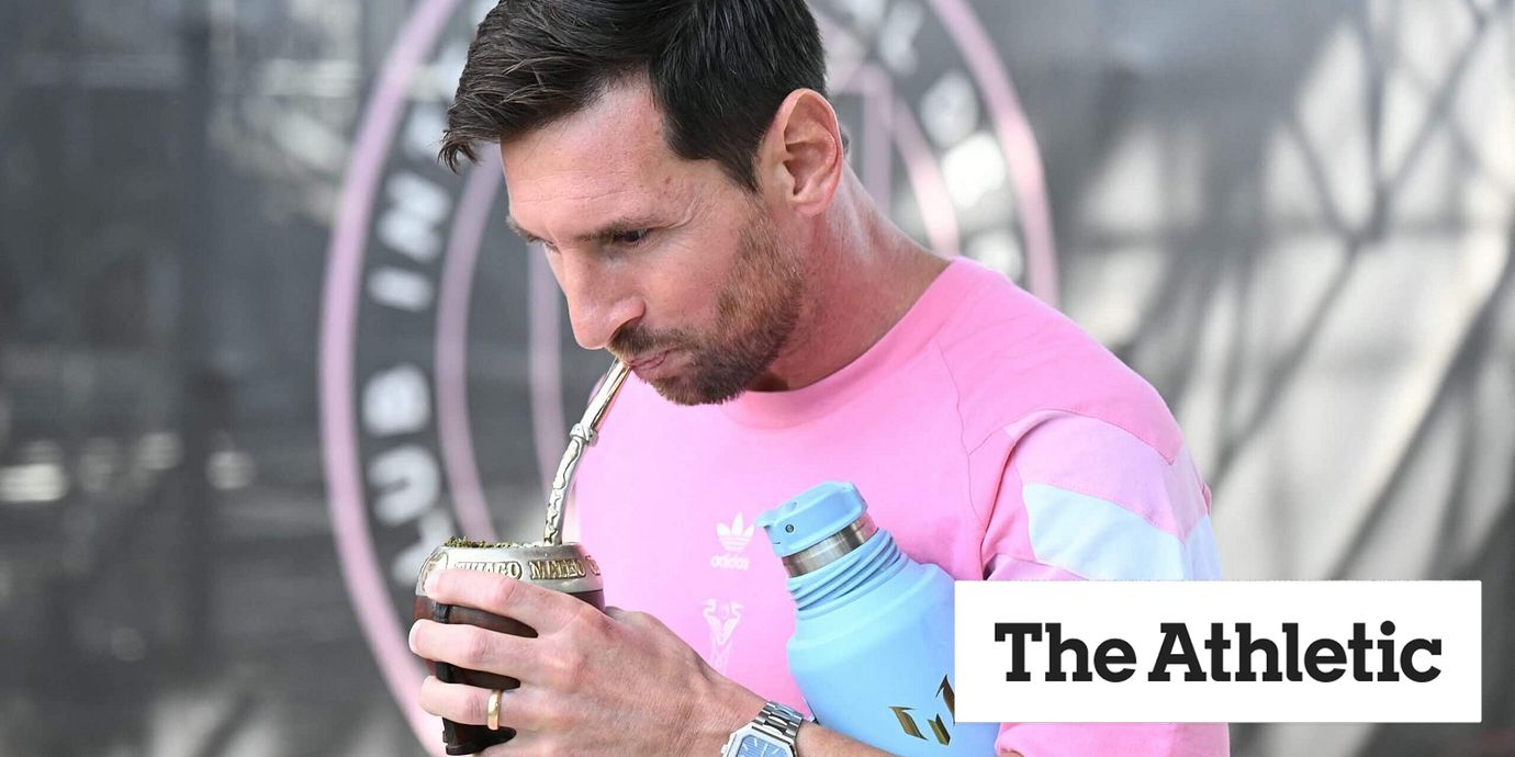 Lionel Messi sips a mate in 2025.