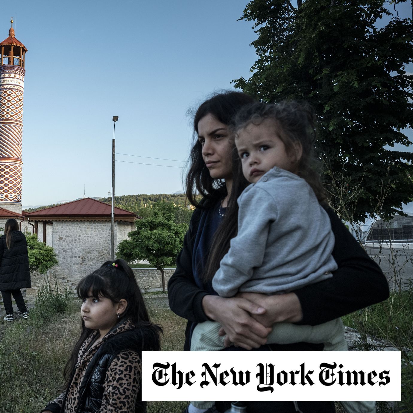 Gulbeniz Magerramova, 67, left, visiting Shusha, in what was once a breakaway Armenian enclave, after Azerbaijan regained control of it. “I am happy that we returned,” she said, “but we lost everything that we had here.”