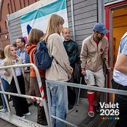 Kö i Malmö när förtidsröstningen öppnade den 26 augusti.