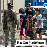 Unaccompanied minors who crossed into Spain return to Morocco from the Spanish enclave of Ceuta.