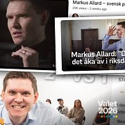 På Youtube syns mycket material med Markus Allard inför valet. Intervjuer med honom kan vara flera timmar långa, men lockar ändå hundratusentals tittare.