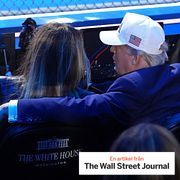 President Donald Trump, right, and first lady Melania Trump attend UFC Freedom 250.