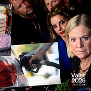 Magdalena Andersson under valnatten.