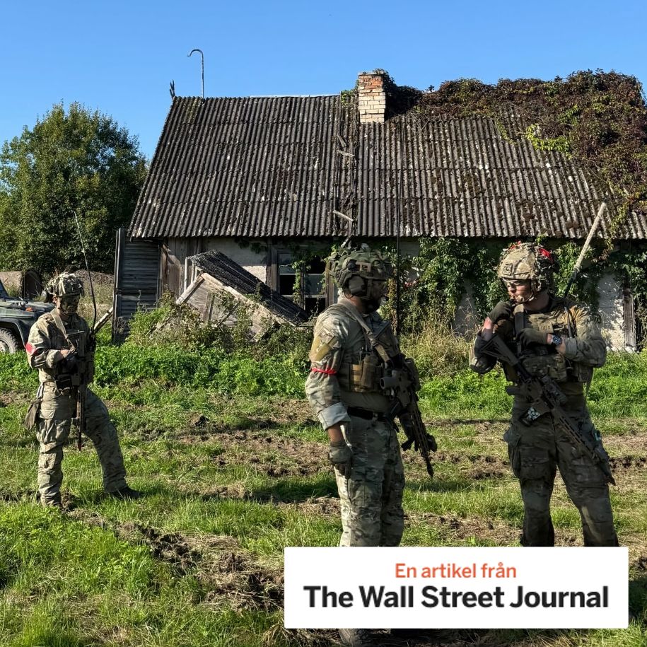 Danish soldiers participating in a NATO exercise in Latvia.