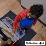 File image: A young child paints during class time in San Antonio.