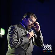 Jimmie Åkesson talar under Sverigedemokraternas valvaka på Quality Hotel Strawberry Arena.