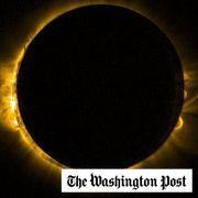 A solar eclipse as seen from the European Space Agency’s Proba-2 minisatellite in March 2015.