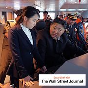 This photo provided by the North Korean government shows its leader Kim Jong Un, center right, and his daughter, left, observe the sea trials of its destroyer Kang Kon at an undisclosed location in North Korea, June 4, 2026. Independent journalists were not given access to cover the event depicted in this image distributed by the North Korean government.