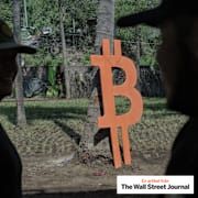 A bitcoin sign in El Zonte, El Salvador, popularly know as ‘Bitcoin Beach.’