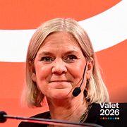 Magdalena Andersson (S), Simona Mohamsson (L) och Jimmie Åkesson (SD) under sina partiers valvakor i söndags.